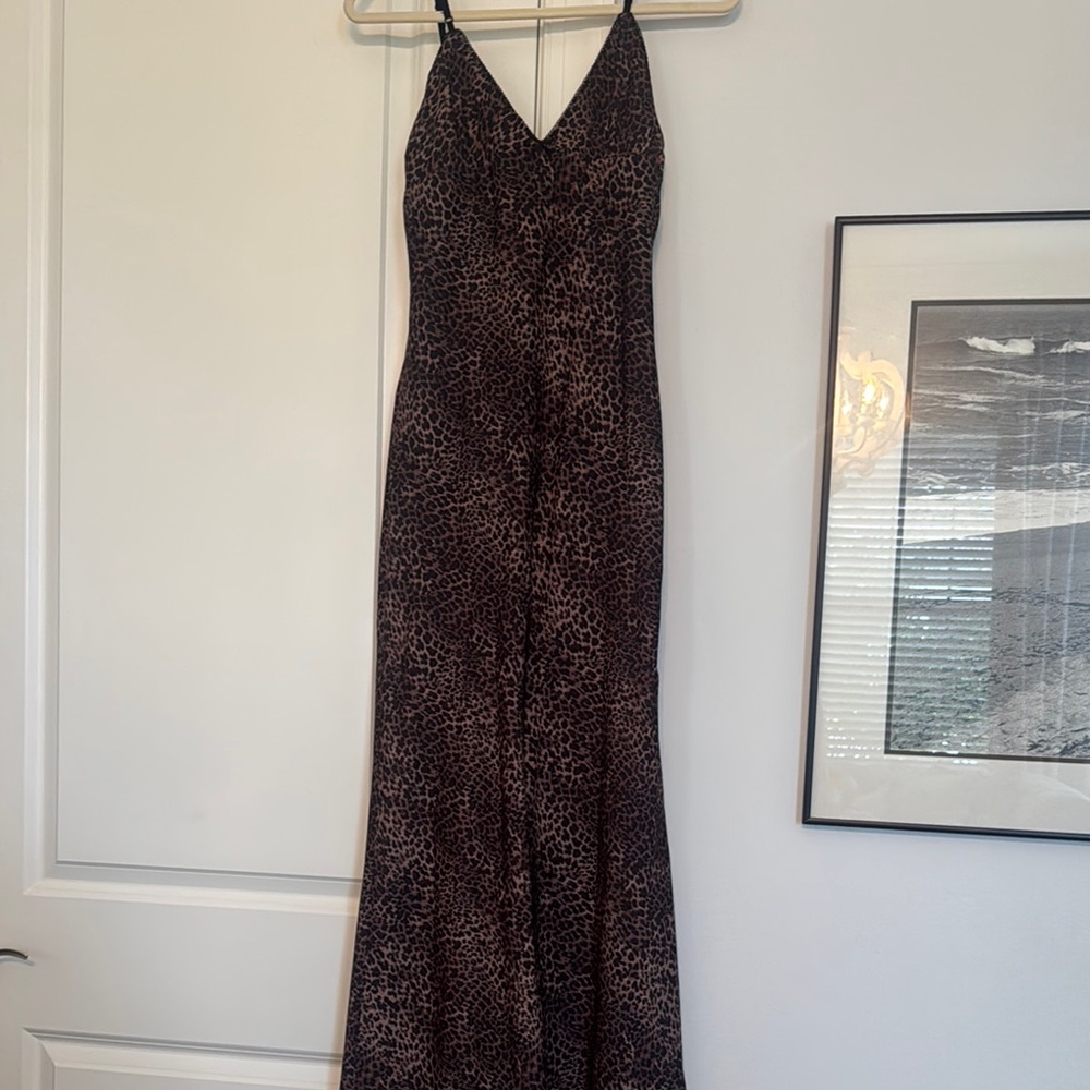Zara Black and Brown Maxi Dress